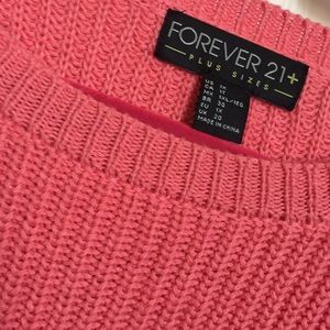 F21 Coral Sweater